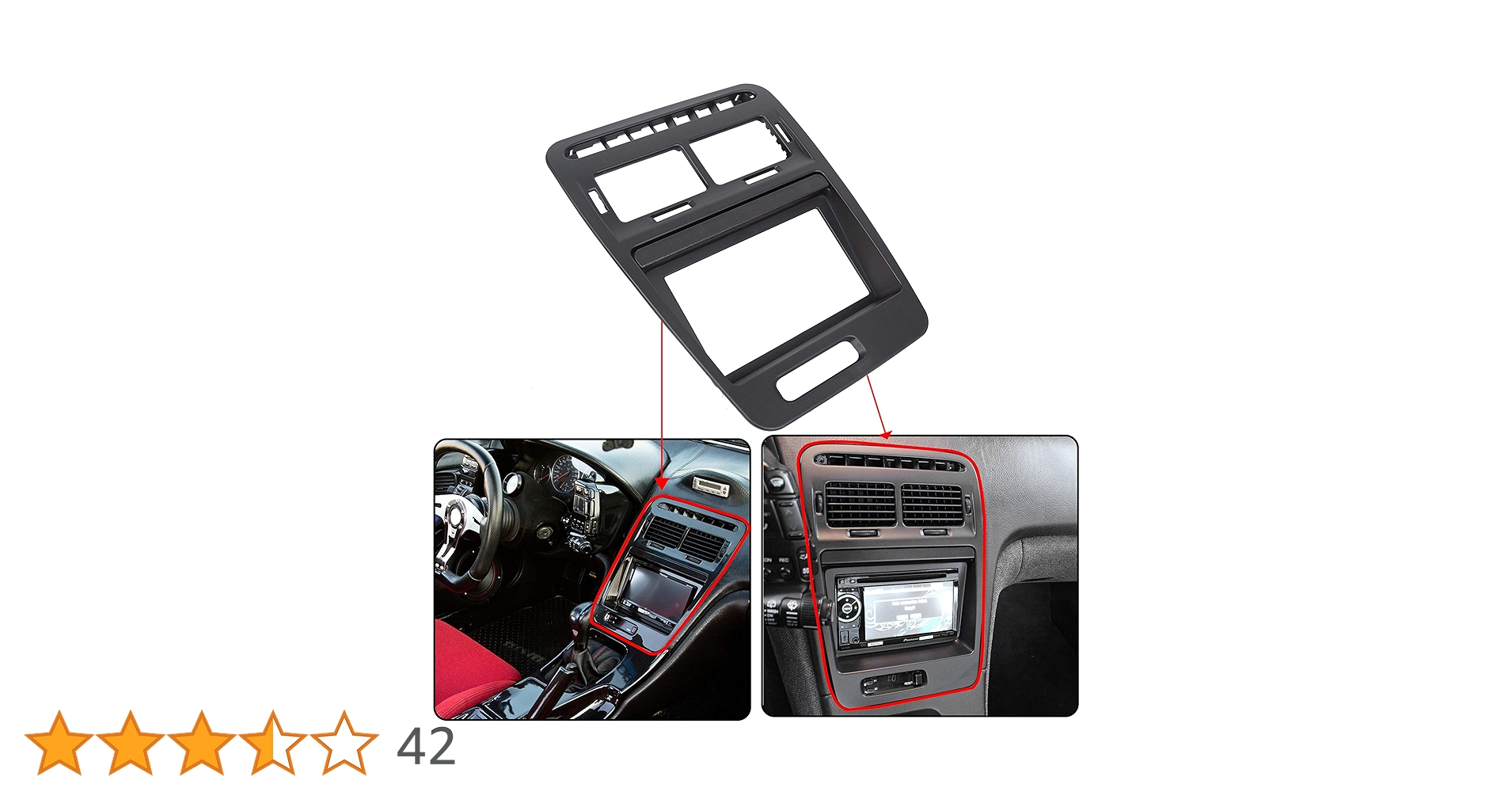 Amazon | ECOTRIC ダブルDIN ラジオベゼル ストック仕上げ 1990-1999